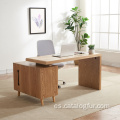 Mesa de oficina de madera simple con escritorio de computadora de escritorio de sala de estudio de cajón